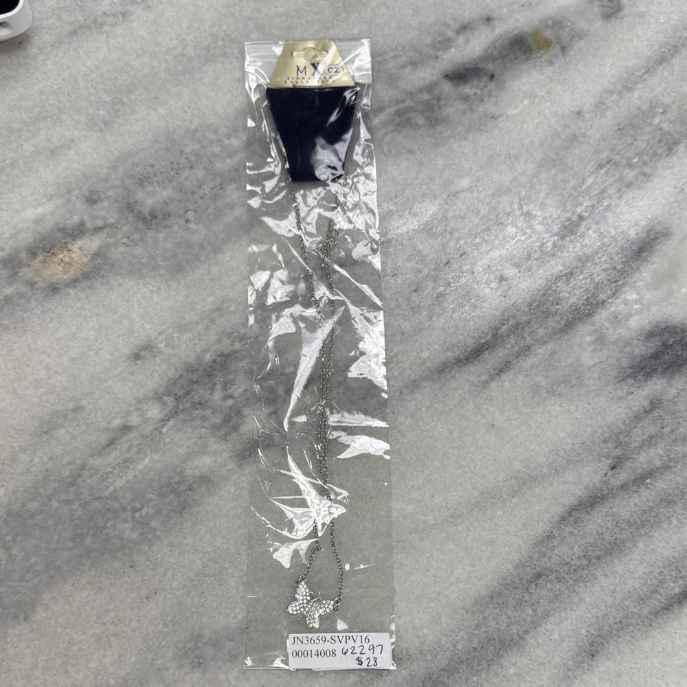 MX Signature Collection Silver Butterfly Necklace NWT